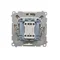 Bouton poussoir double allumage : 2 entrées, 2 sorties (module) 230V, beige
