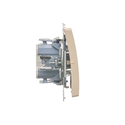 Bouton poussoir double allumage : 2 entrées, 2 sorties (module) 230V, beige