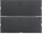 Bouton-poussoir double KNX EASY K.1/K.5 avec champ d'inscription, anthracite