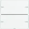 Bouton-poussoir double KNX EASY Q.1/Q.3 avec champ de description, blanc