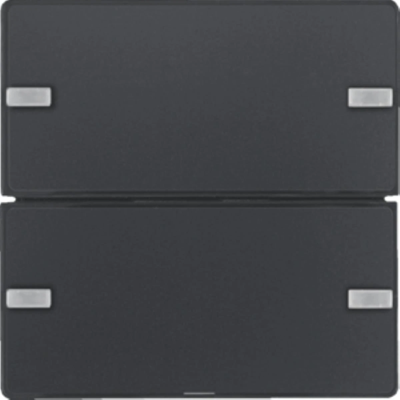 Bouton-poussoir double KNX EASY Q.1/Q.3 avec champ d'inscription, anthracite