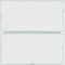 Bouton-poussoir double KNX EASY S.1/B.3/B.7 avec champ de description pour les couleurs : blanc et crème