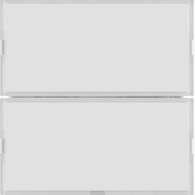 Bouton-poussoir double KNX EASY S.1/B.3/B.7 avec champ de description pour les couleurs : blanc et crème