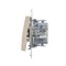 Bouton poussoir double sans pictogramme (module) 10A 250V connecteurs rapides crème