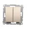 Bouton poussoir double sans pictogramme (module) 10A 250V connecteurs rapides dorés (métalliques)