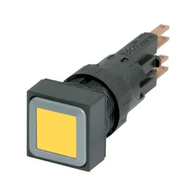 Bouton-poussoir lumineux, jaune, Q18LT-GE/WB