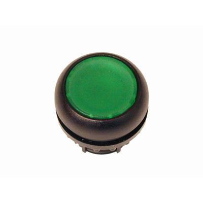 Bouton-poussoir lumineux, plat, vert, M22S-DRL-G