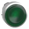 Bouton-poussoir plat à LED verte en tôle ondulée sans marquage