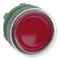 Bouton-poussoir plat, capoté, rouge, auto-retour plastique LED, typique
