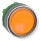 Bouton-poussoir plat orange à capuchon, LED, plastique, typique
