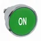 Bouton poussoir plat vert sans rétroéclairage métal ON