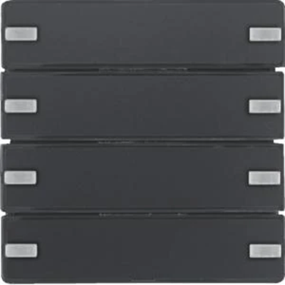 Bouton-poussoir quadruple KNX EASY Q.1/Q.3 avec champ d'inscription, anthracite