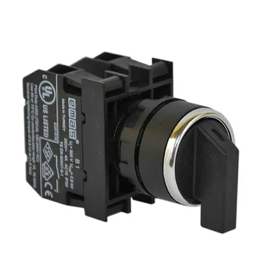 Bouton-poussoir rotatif EMAS, 2NO, stable, 60 degrés, II-0-I