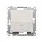 Bouton poussoir simple à rétroéclairage LED sans pictogramme (module) 10A 250V connecteurs rapides blanc