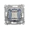 Bouton poussoir simple à rétroéclairage LED sans pictogramme (module) 10A 250V connecteurs rapides blanc