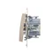 Bouton poussoir simple à rétroéclairage LED sans pictogramme (module) 10A 250V connecteurs rapides dorés (métalliques)