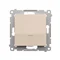 Bouton poussoir simple à rétroéclairage LED sans pictogramme (module) bornes à vis crème 16A 250V