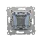Bouton poussoir simple à rétroéclairage LED sans pictogramme (module) bornes à vis crème 16A 250V
