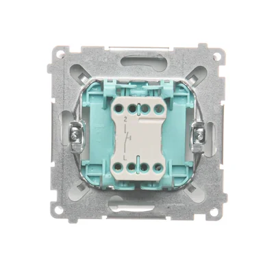 Bouton poussoir simple sans pictogramme (module) 10A 250V bornes à vis blanc