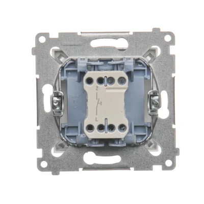 Bouton poussoir simple sans pictogramme (module) 10A 250V connecteurs rapides blanc