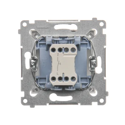 Bouton poussoir simple sans pictogramme (module) 10A 250V connecteurs rapides dorés (métalliques)