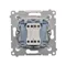 Bouton poussoir simple sans pictogramme (module) 10A 250V connecteurs rapides dorés (métalliques)