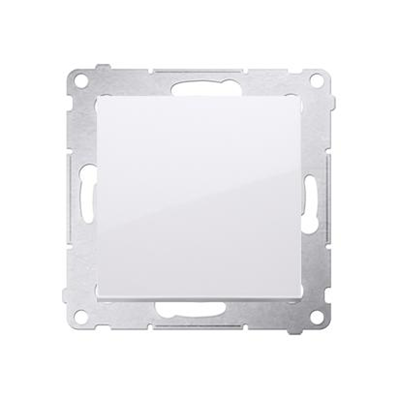 Bouton poussoir simple sans pictogramme (module) 16A 250V bornes à vis blanc