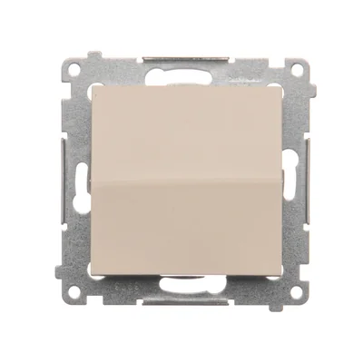 Bouton poussoir simple sans pictogramme (module) connecteurs rapides 10A 250V crème