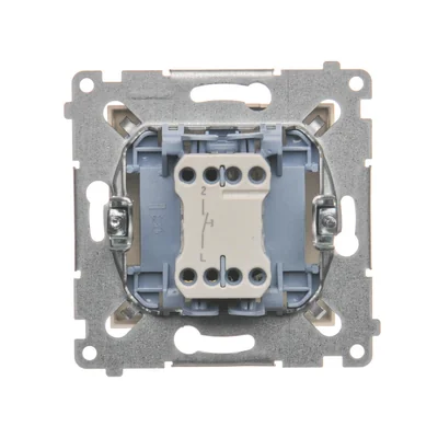 Bouton poussoir simple sans pictogramme (module) connecteurs rapides 10A 250V crème
