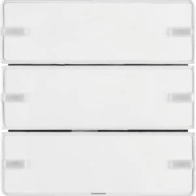 Bouton-poussoir triple KNX EASY Q.1/Q.3 avec champ de description, blanc