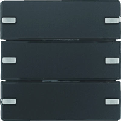 Bouton-poussoir triple KNX EASY Q.1/Q.3 avec champ d'inscription, anthracite