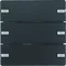 Bouton-poussoir triple KNX EASY Q.1/Q.3 avec champ d'inscription, anthracite