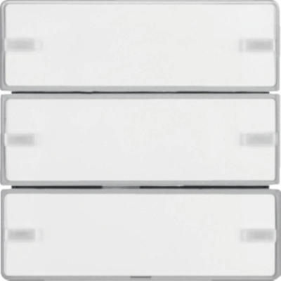 Bouton-poussoir triple KNX EASY Q.1/Q.3 avec porte-lettres en aluminium