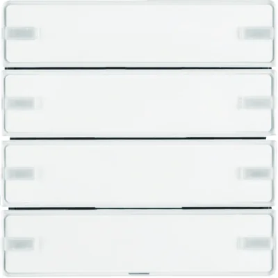 Bouton quadruple KNX EASY Q.1/Q.3 avec champ de description, blanc