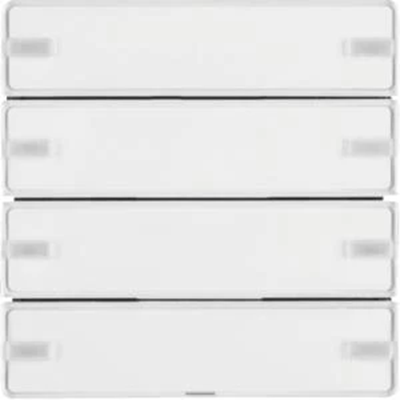 Bouton quadruple KNX EASY Q.1/Q.3 avec champ de description, blanc