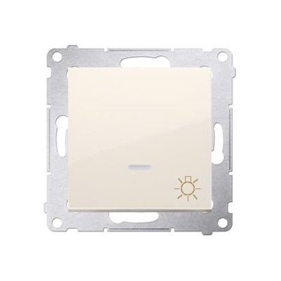 Bouton SIMON 54 "Light" avec rétroéclairage LED (module) 16AX 230V crème