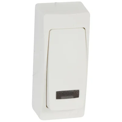 Bouton unipolaire avec rétroéclairage blanc