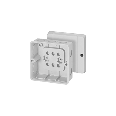 Box for indoor installations DE 9340 membrane glands 98x98x55mm without terminals IP55 gray