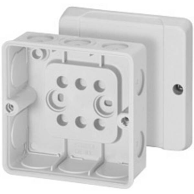 Box for indoor installations DE 9340 membrane glands 98x98x55mm without terminals IP55 gray