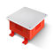Box for lightning protection 208x208x84mm brick red