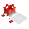 Box for lightning protection 208x208x84mm brick red