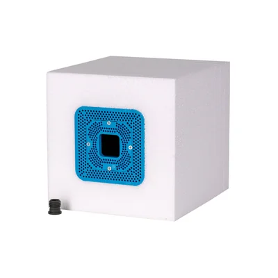 Box for walls with polystyrene 60mm embedded in a polystyrene block 200x184x184mm