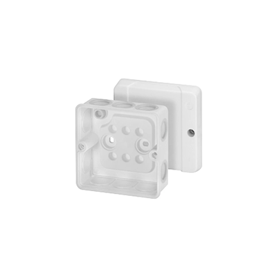 Box für Inneninstallationen DE 9321 Membranverschraubungen 88x88x50mm ohne Klemmen IP55 weiß