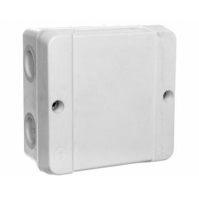 Box für Inneninstallationen DE 9321 Membranverschraubungen 88x88x50mm ohne Klemmen IP55 weiß