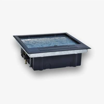 Box podłogowy 12M – puszka podłogowa do montażu gniazd standardu 22,5x45 mm ( 45x45 mm)