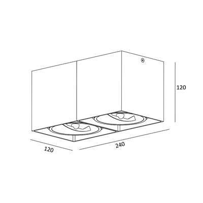 BOX SL 2 White ceiling lamp
