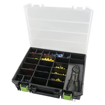 Box with an assortment of thin-walled terminals, PVC insulation