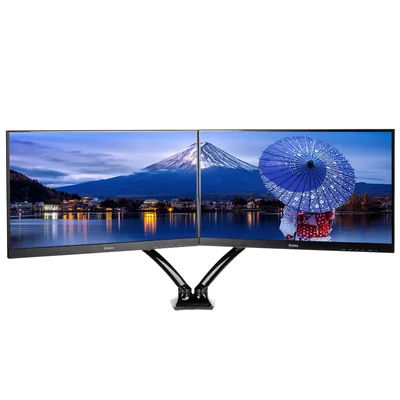 Braccio doppio monitor IIYAMA DS3002C-B1 con molla a gas