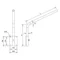 Braccio lampada orientabile 550 x 850, zincato a caldo