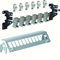 Bracket for 12M BTR, 6xRJ45 cat. 6A tapped, TS rail or mounting plate